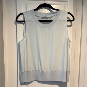 Athleta Boxy Blue Tank Top with Crew Neck